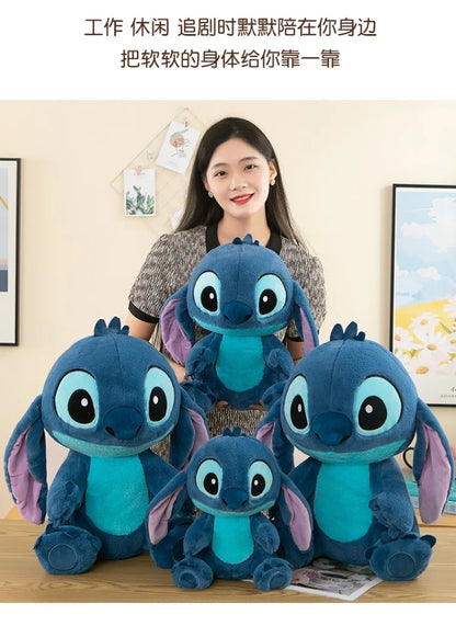 50/60/80cm Super Big Size Lilo & Stitch Disney Anime Plush Stuffed Doll Room Decor Large Plush Children's Pillow Holiday Gifts