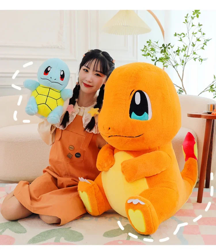 35/80cm Charmander Pokemon Plush Toys Large Anime Doll Cute Pillow Giant Pokémon Plushie Squirtle Stuffed Gift for Kid Christmas