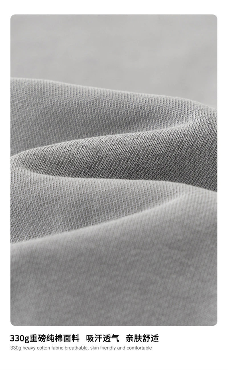 ZODF 2025 Men Summer Heavy Weight Washed 330gsm Cotton T-shirt Unisex High Street Distressed Holes Oversized T Shirts Tee HY0984