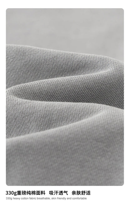 ZODF 2025 Men Summer Heavy Weight Washed 330gsm Cotton T-shirt Unisex High Street Distressed Holes Oversized T Shirts Tee HY0984