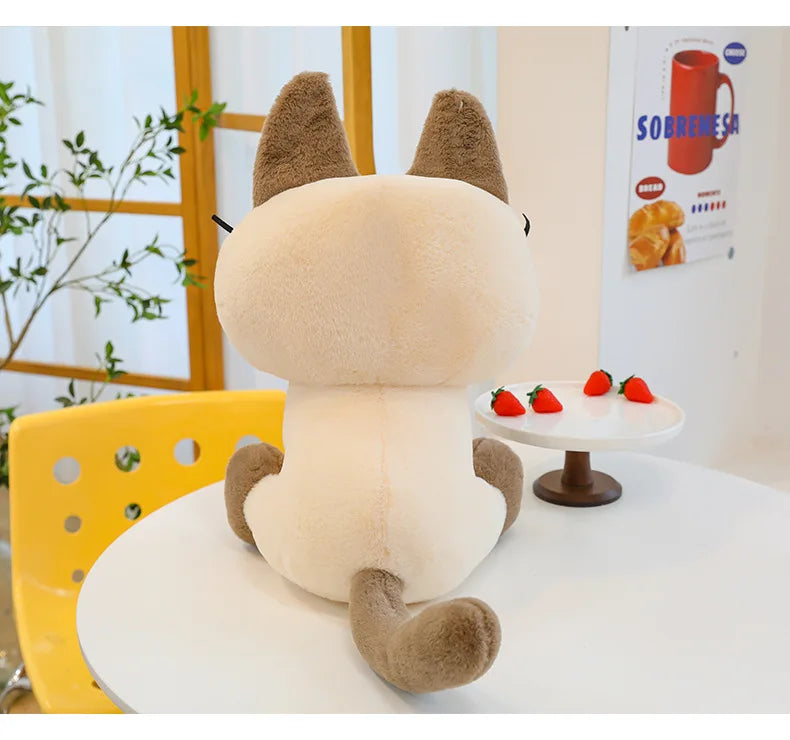 30-50cm Siamese Cat Animals Stuffed Doll Super Soft Home Office Decor High Quality Rabbit Toys Girls Boys Christmas Presents