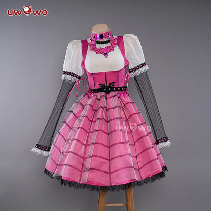 IN STOCK UWOWO Draculauraa Cosplay Costume Pink Suit Vampiree Female Little Devil Cosplay With Cape Hat Halloween Costumes Top