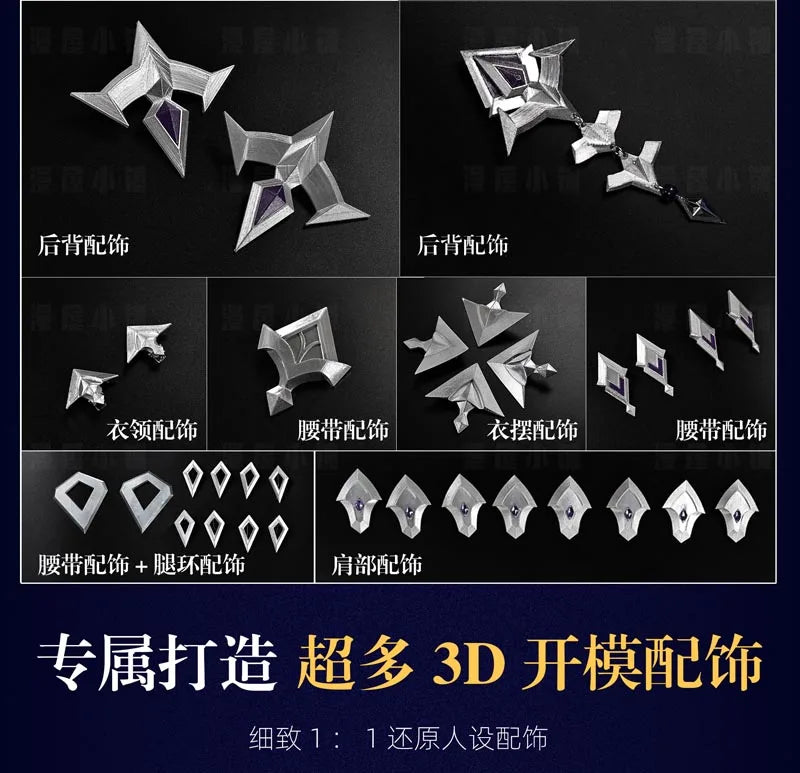 Genshin Impact Kyryll Chudomirovich Flins Cosplay Costume Wig Uniform Cloak Outfit Halloween Party for Women Men Props Carnival