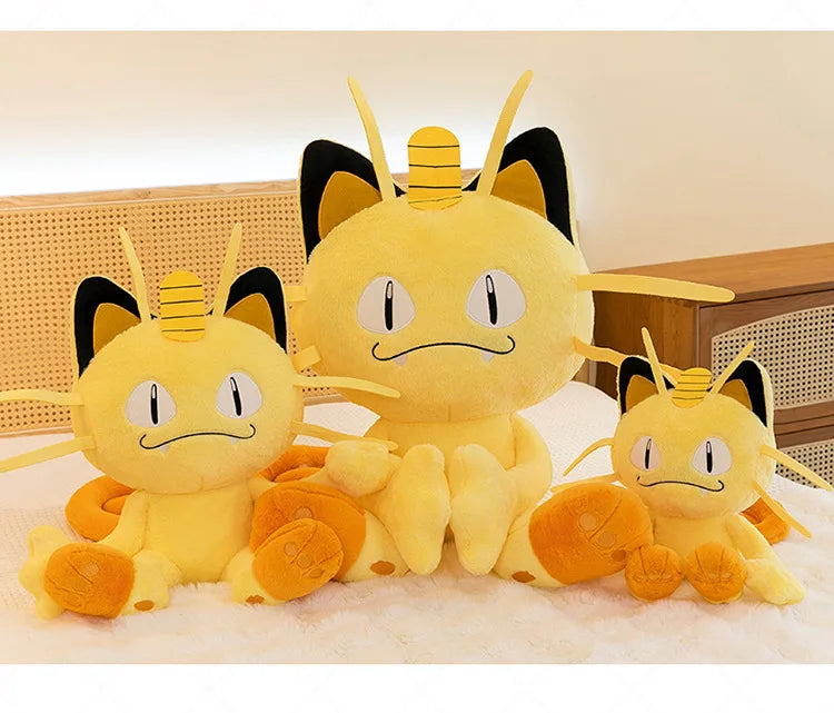 35/70cm Meowth Pokemon Plush Toys Large Anime Doll Cute Pillow Cartoon Giant Pokémon Plushie Stuffed Gift for Kids Christmas