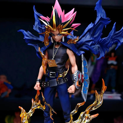 28cm Yugi Muto Figure Dark Game Dimensional Duel Monsters Action Figures Pvc Model Statue Collection Ornament Kids Toy Gifts