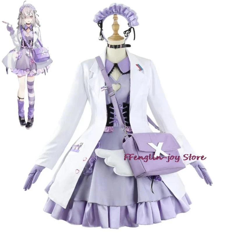 Sukoya Kana Cosplay Costume Set Asian Size Polyester - C1 / S / Nijisanji