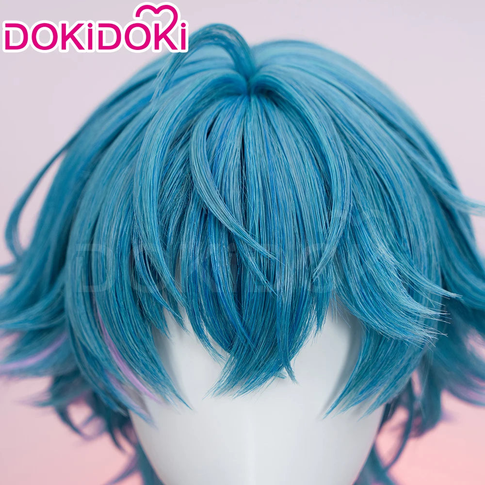 IN STOCK Brant Wig Game Wuthering Waves Cosplay Wig DokiDoki Men 33cm Short Blue Hair Brant Cosplay Heat Resistant Free Wig Cap