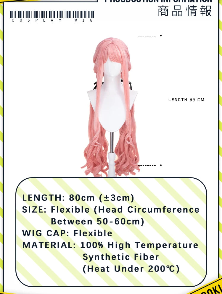 IN STOCK Nikki Cosplay Wig Game Infinity Nikki DokiDoki Women 80cm Long Pink Wig Nikki Cosplay Lolita Wig Free Cap