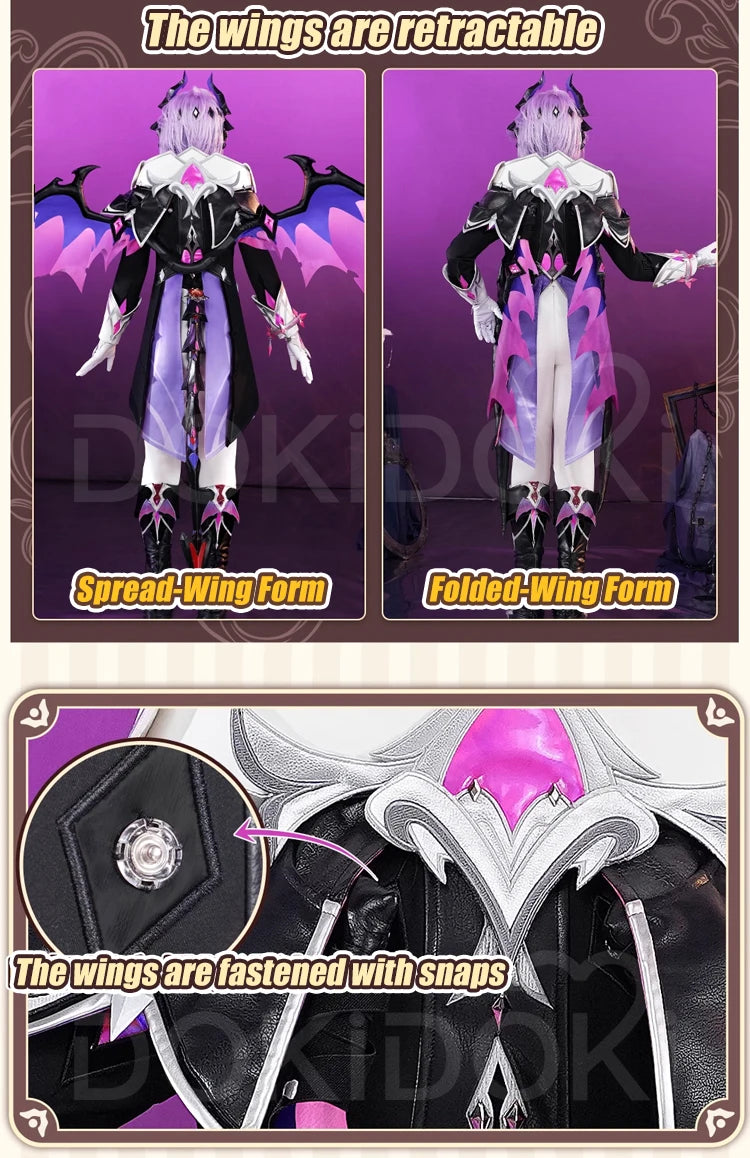 【First Batch in Dec.】Durin Cosplay Costume Genshin Impact【S-3XL】DokiDoki-R Nod-Krai Men Dragon Costume Tail Wings Plus Size