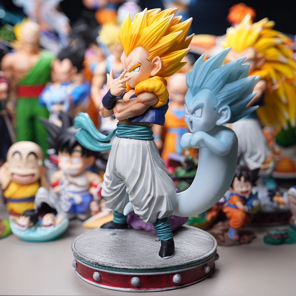 25cm Anime Dragon Ball Z Super Saiyan 3 Gotenks PVC Collectible Figure Model Toy Gift