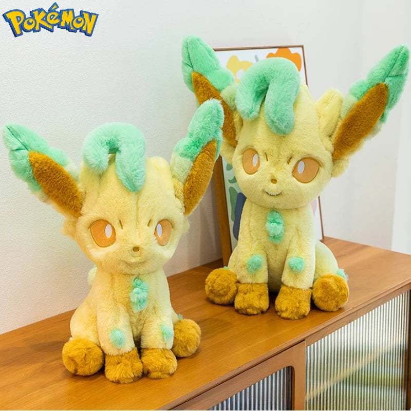 45/55/65CM Big Size Pokemon Leafeon Plushies Kawaii Cartoon Anime Doll Comfortable Soft Doll Children's Ornament Toy Gifts