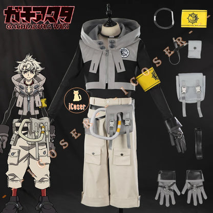 iCoser Anime Gachiakuta Rudo Surebrec Cosplay Costume Uniform Hoodie Gloves Akuta Cleaners Halloween Party Women Men Carnival