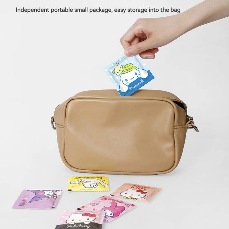 Sanrio Disposable Gloves, Single Pack, Small Bag, Household Food Grade Kitchen Cleaning, Thickened Pe Transparent Gloves