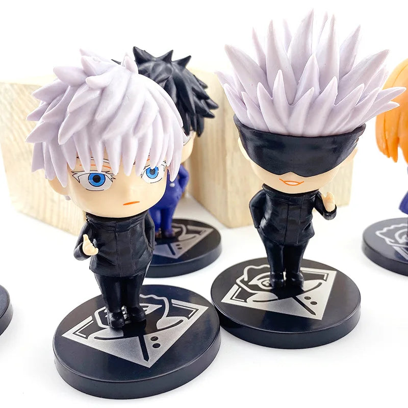 6Pcs/set Jujutsu Kaisen Anime Figure Gojo Satoru Yuji Itadori Figure Doll Toy Action Figure Yuji Itadori Fushiguro  Model Toys
