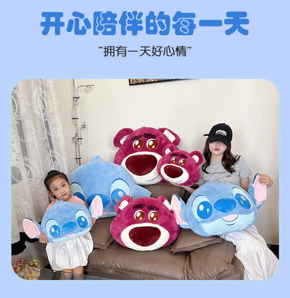 70x110cm Super Big Size Stitch Disney Anime Plush Stuffed Doll Kawaii Lotso Pillow Room Decoration Plushies Holiday Gift