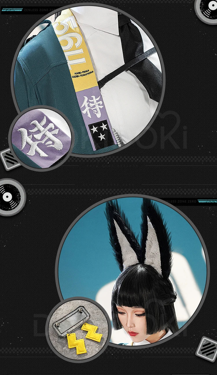 IN STOCK Hoshimi Miyabi Cosplay Costume Game Zenless Zone Zero Cosplay DokiDoki-SR Hoshimi Miyabi Cosplay Wig Women Halloween