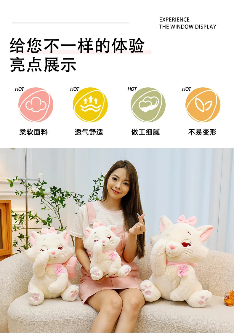 30/40/50cm Big Size The AristoCats Disney Anime Plush Stuffed Doll Kawaii Room Decor Plushies Children's Pillow Holiday Gifts