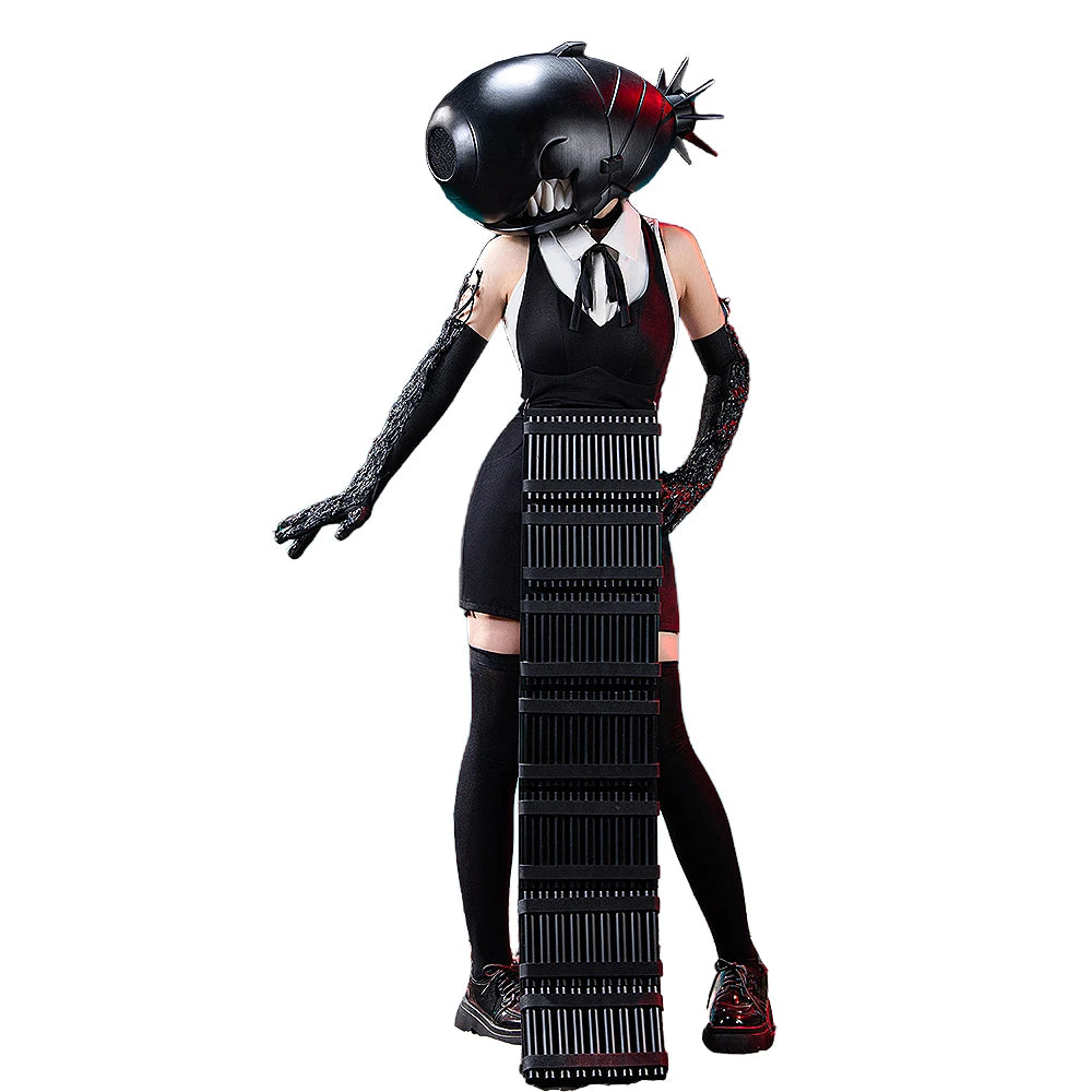 Rezee Demon Cosplay Props Anime DokiDoki Women Black Gloves Vest Apron Device Devil Props Halloween Cosplay Accessories