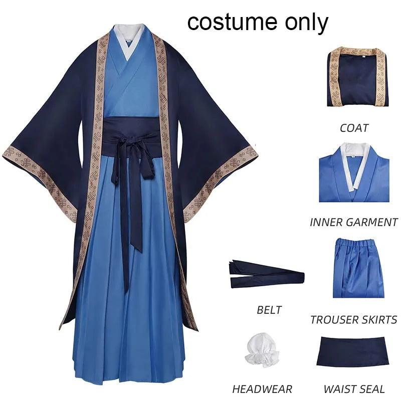 HOMCHEE TRENDS Jinshi Cosplay Costume Set Cotton Polyester - costume only / S