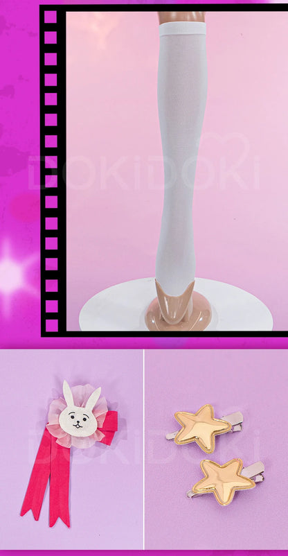 Hoshino Ai Cosplay Costume Anime Oshi no Ko Cosplay 【S-2XL】DokiDoki-R Hoshino AI Women Idol Pink Dress Costume Plus Size