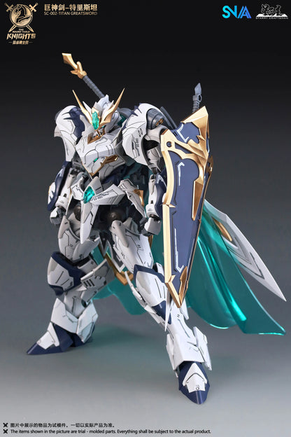 Original SNAA SC-002-Titan Greatsword 1/144 The Round Table Knights Assembly Model Kit Action Figure Plastic Model Toy Robot