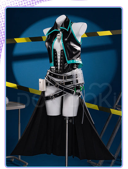 Mikuu Shiiee Cosplay Costume DokiDoki-R Mikku Women Sexy Black Dress Mikuu Shiiee Cosplay Halloween Costume