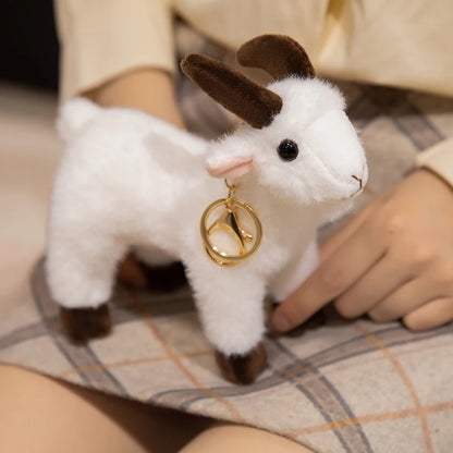 Cute Goat Plush Toy Bag Pendant Keychain Accessories Kawaii Sheep Cartoon Stuffed Animal Doll Kid Birthday Xmas Gift