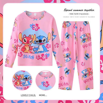 MINISO Disney Kids Pajamas Boys Pyjama Sets Long Sleeve Frozen Princess Elsa Winnie the Pooh Child Clothing Toddler Girl Pijamas