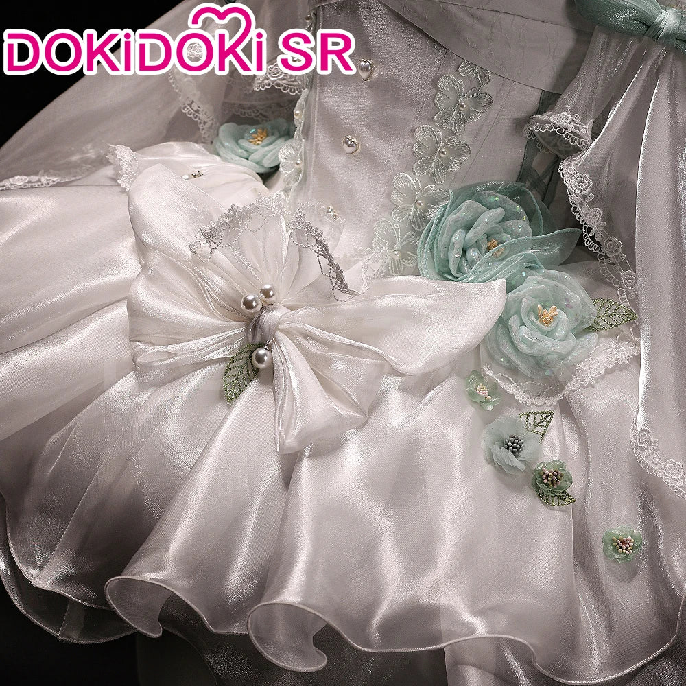 IN STOCK Lynette Doujin Cosplay Costume Game Genshin Impact DokiDoki-SR Angel's Courtyard White Dress Ballet Cute Fontaine