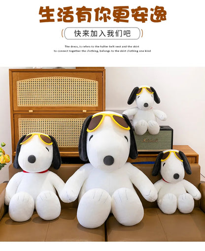 Anime Snoopy Plush Doll Big Ears Dog Plush Toy Cute Children's Doll Gift Snoopy Wearing Sunglasses