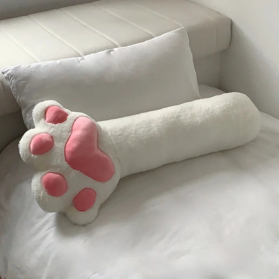 Comfortable Cat Paw Throw Pillow Very Soft Pink White Black Paw Long Cushion Leg Cushion Home Decor Xmas Gifts Child Washable