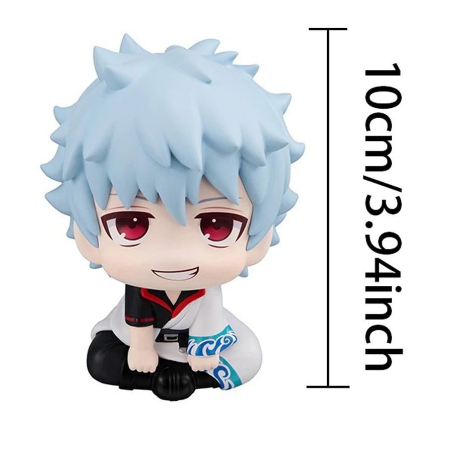10cm Gintama Anime Figure Look Up Sakata Gintoki Action Figure Q Version Hijikata Toushirou Figurine PVC Collection Model Toys