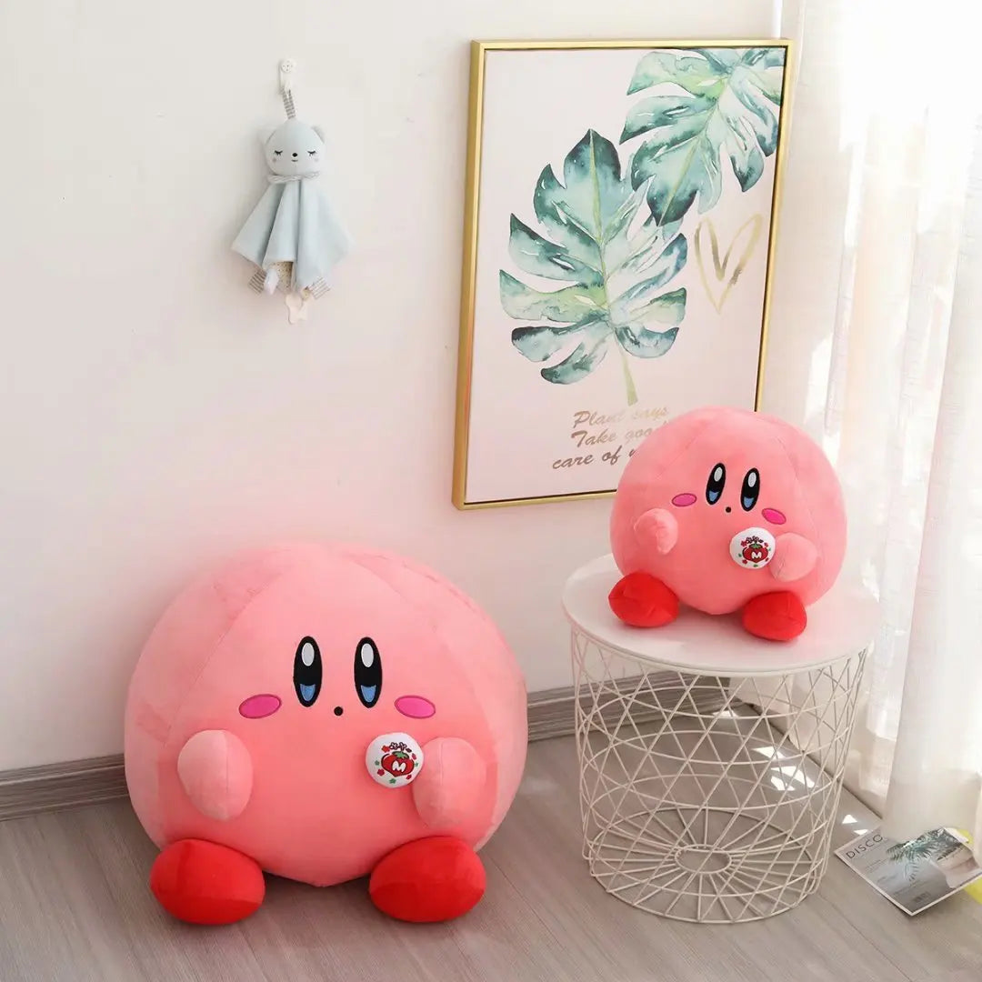 60cm Big Size Kirby Kawaii Cartoon Anime Plush Stuffed Doll Room Plushies Pillow Ornaments Cute Peluche Children's Holiday Gifts