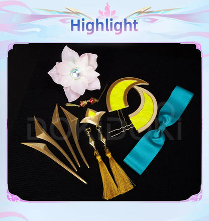 Lux Luxannaa Cosplay Costume Game DokiDoki-R Women Spirit Blossom Costume Lux Cosplay Dress Halloween