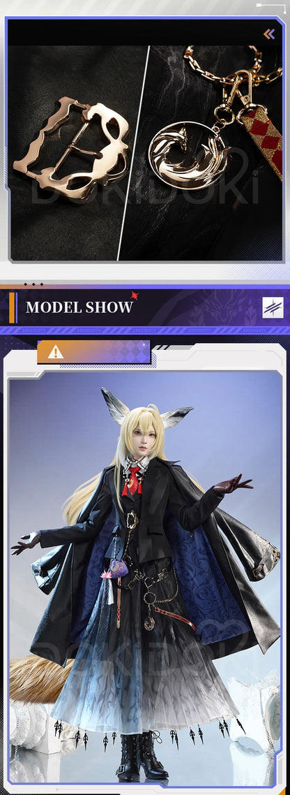 IN STOCK Vulpisfoglia Cosplay Costume Game Arknights DokiDoki-SR Vulpisfoglia Ears Tail Women Halloween Costume
