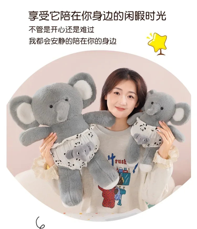 Creative Run Fast Series Plush Toys Cartoon Stuffed Animals Soft Nappies Huggies Elep Cute Wolf Babys Appease Pillow Kid Gifts