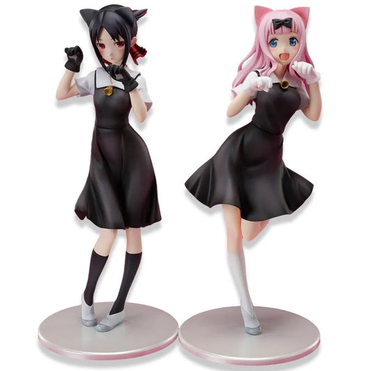 22CM Anime Game Figure Kaguya-sama Love Is War Fujiwara Chika Rabbit Model Dolls Kawaii Girl Figure Japanese Dolls Decoration