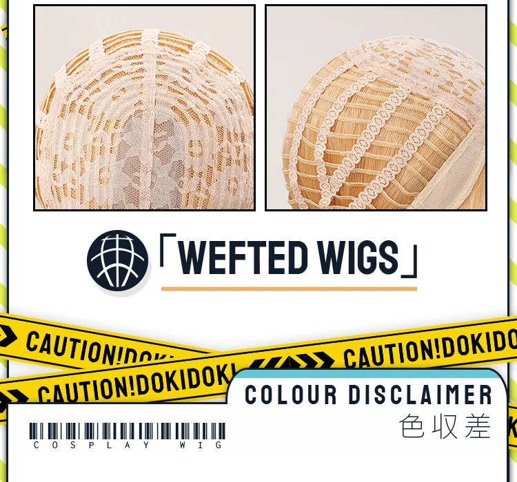 IN STOCK SUA Wig Anime Cosplay Wig Alien Stage DokiDoki Women 35cm Black Short Hair Ear Clips Heat Resiatant Hair Free Wig Cap