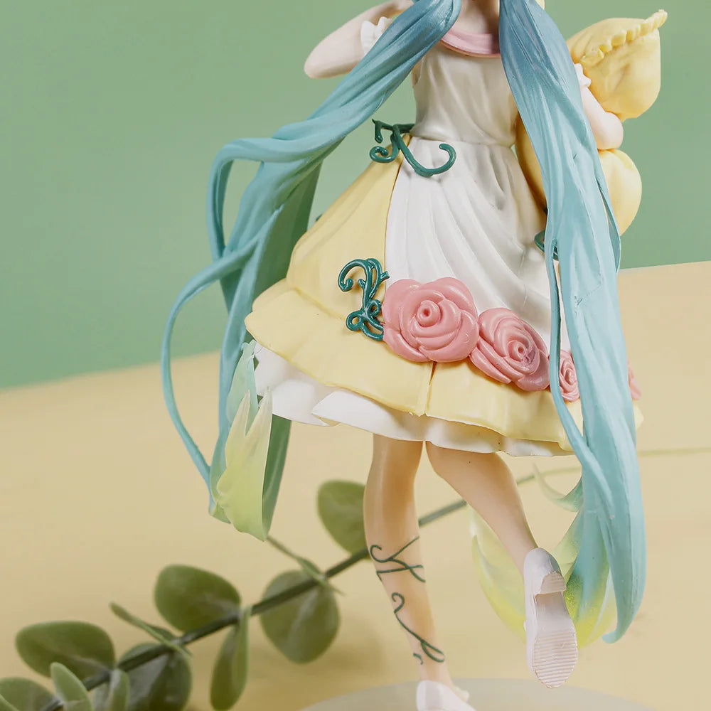 Hatsune Miku Anime Figure Fairy Mirror Sleeping Beauty Car Ornament Model Decoration Toy Birthday Gift - No Box