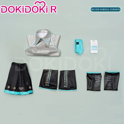 IN STOCK MIKUU Cosplay Costume Game Cosplay DokiDoki-R【S-2XL】Mikku Cosplay Women Cute Costume MIKUU LED Costume Plus Size