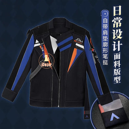 iCoser Love and Deepspace Caleb Cosplay Costume Wig Flying Jacket Uniform Necklace Halloween Party for Women Men Carnival Props