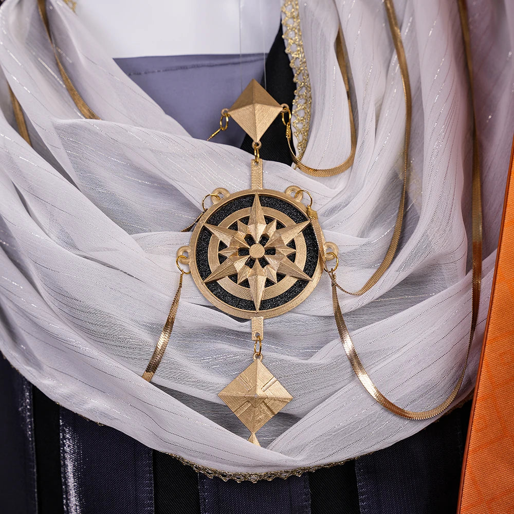 Wuthering Waves Augusta Cosplay Costume Wig Dress Uniform Headwear Earrings Christmas Halloween Party for Women Girls Role Play