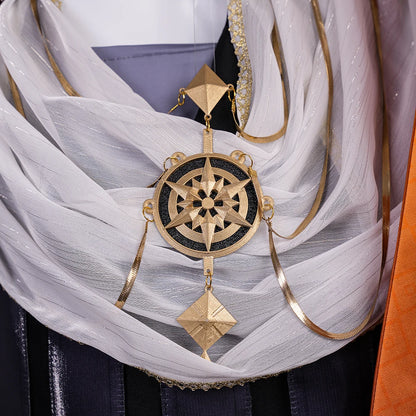 Wuthering Waves Augusta Cosplay Costume Wig Dress Uniform Headwear Earrings Christmas Halloween Party for Women Girls Role Play