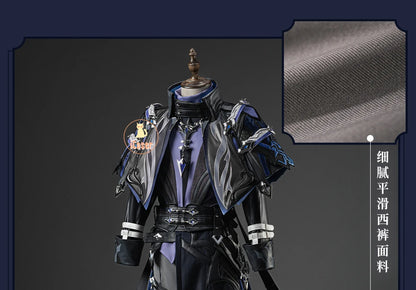 Genshin Impact Kyryll Chudomirovich Flins Cosplay Costume Wig Uniform Game Cos Outfit Halloween Party for Women Men Carnival Set