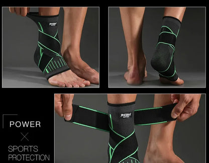 1pc Pressurized Bandage Ankle Support Ankle Brace Protector Foot Strap Elastic Belt Fitness Sports Gym Badminton Accessory