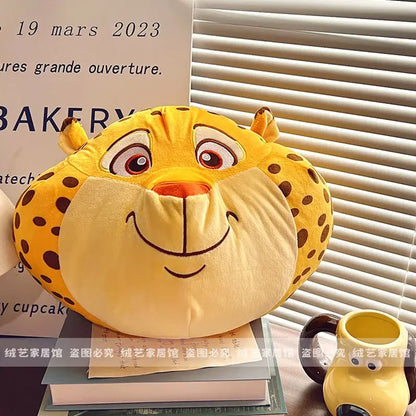 Cartoon Animal Zootopia Cushion Blanket Comfortable Soft Bed Back Cushion Nick Judy Fox Rabbit Leopard Cushion Blanket Car Gift