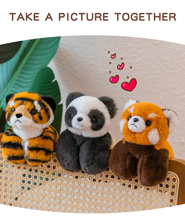 A Panda Doll Lying on Its Wrist in A Lap Lap, A Plush Toy Bracelet in Plush Stuffed Animal Kids Birthday Christmas Gift Stitch