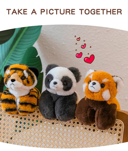 A Panda Doll Lying on Its Wrist in A Lap Lap, A Plush Toy Bracelet in Plush Stuffed Animal Kids Birthday Christmas Gift Stitch