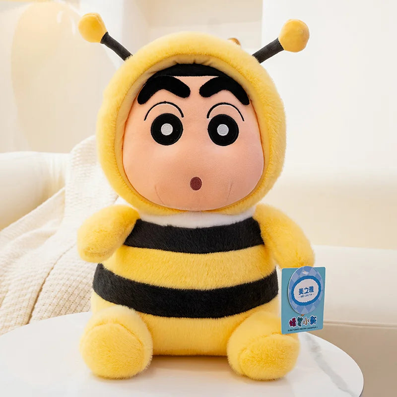 Cartoon Crayon Shin Chan Cosplay Bee Lobster Deer Plush Toy Kawaii Soft Stuffed Figure Pillow Sofa Bed Home Decor Girl