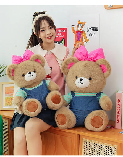 Cute Classic Butterfly Feifei Bear Plush Toys Kawaii Bow Tie Bear Plushie Pillow Stuffed Soft Dolls for Kids Girls Lover Gifts